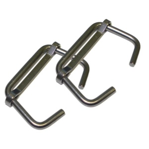 Pair of Stainless Steel Commercial Style Fin Strap Clips
