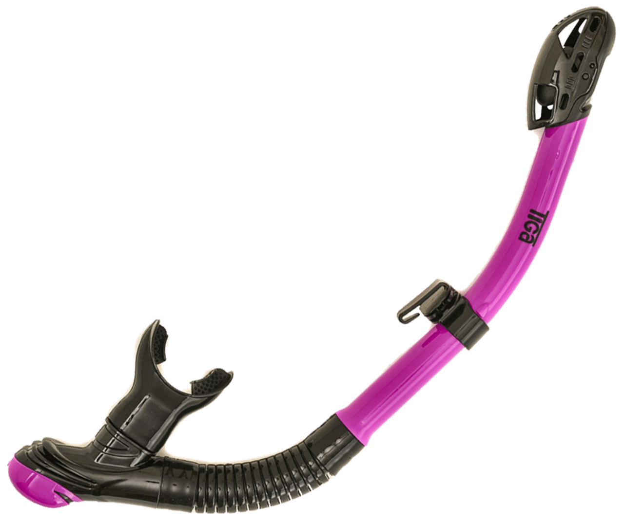 SHERWOOD SCUBA Tiga Super Dry Snorkel With Splash Guard - Silicone Flex Tube For Comfort